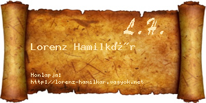 Lorenz Hamilkár névjegykártya